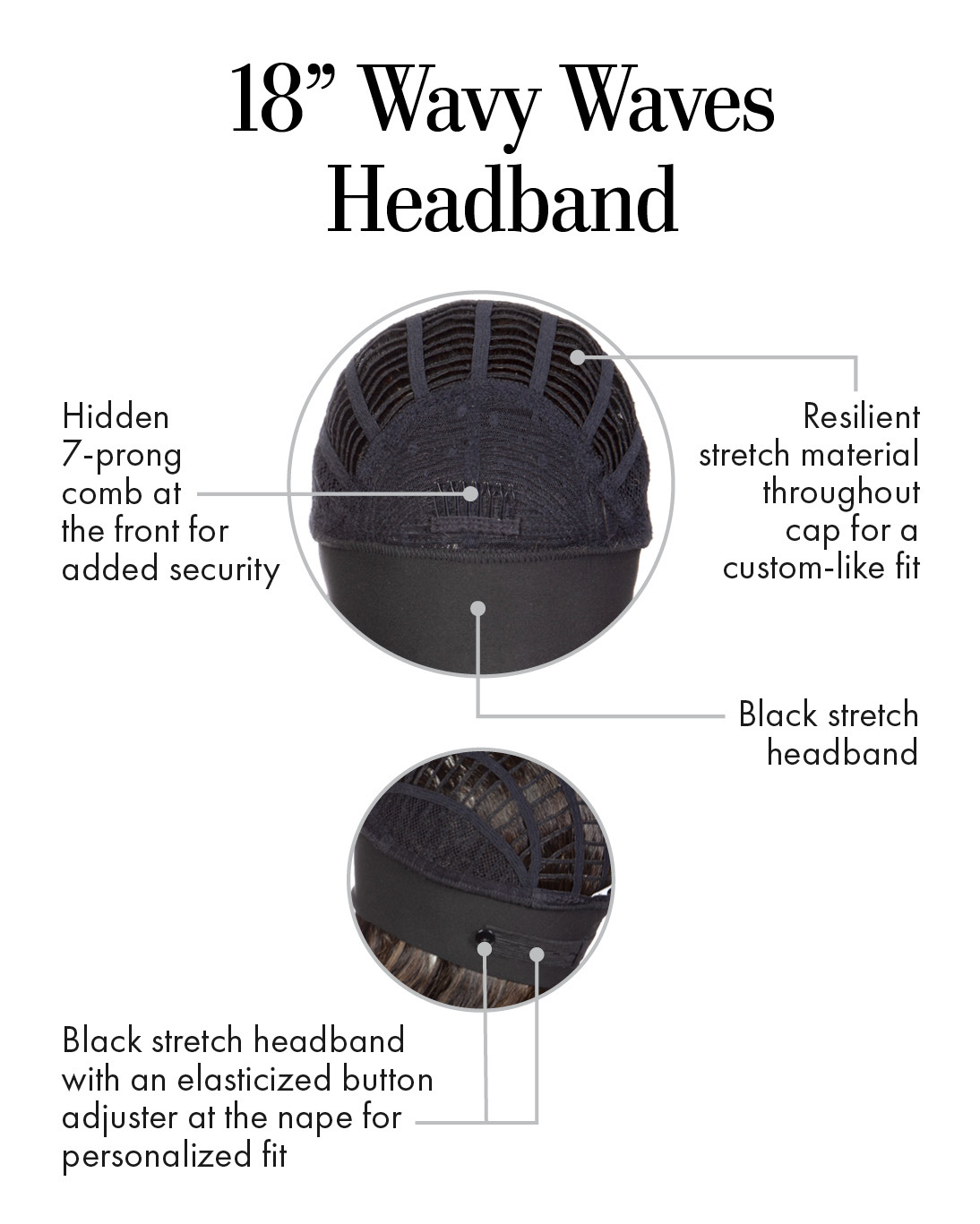 Kim Kimble 18" Wavy Waves Headband Wig