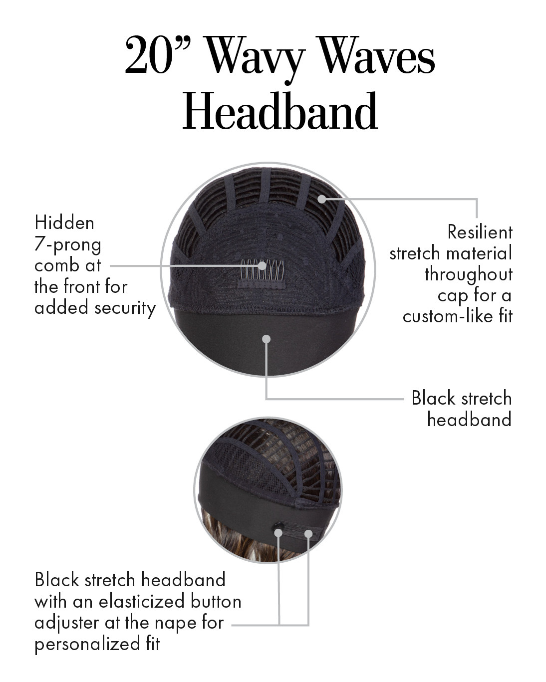 Kim Kimble 20" Wavy Waves Headband Wig