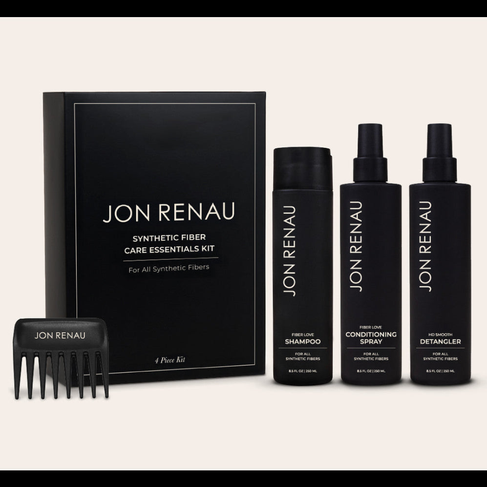 Jon Renau Synthetic Fiber Care System - 4 pc Kit