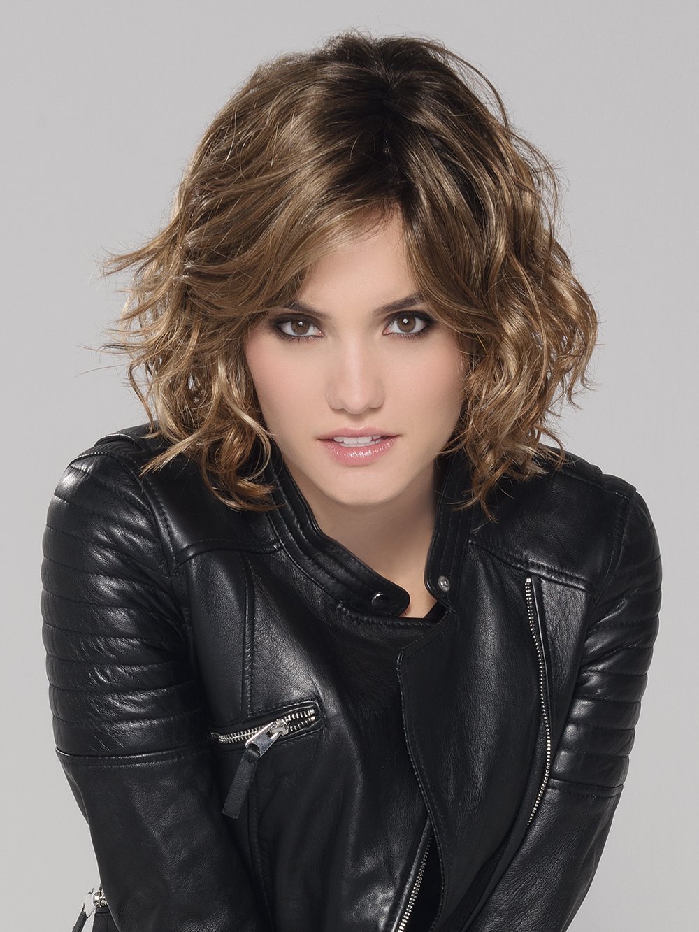 GIRL MONO by ELLEN WILLE in LIGHT BERNSTEIN ROOTED 12.27.26 | Lightest Brown and Dark Strawberry Blonde with Light Golden Blonde Blend and Shaded Roots