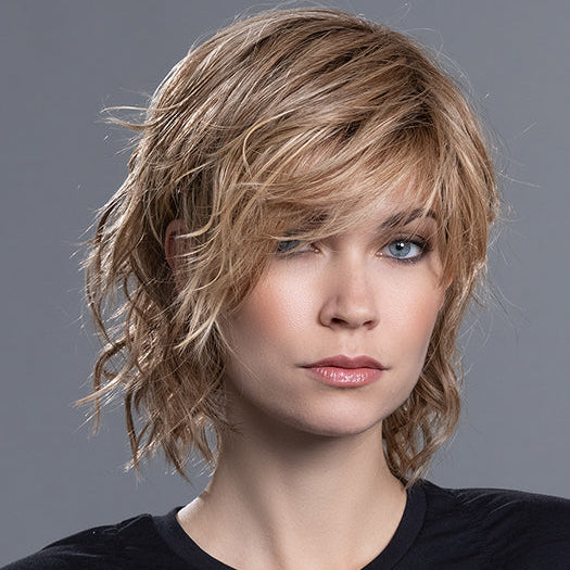 ANIMA by ELLEN WILLE in LIGHT BERNSTEIN ROOTED 12.26.27 | Light Auburn, Light Honey Blonde, and Light Reddish Brown Blend and Dark Roots