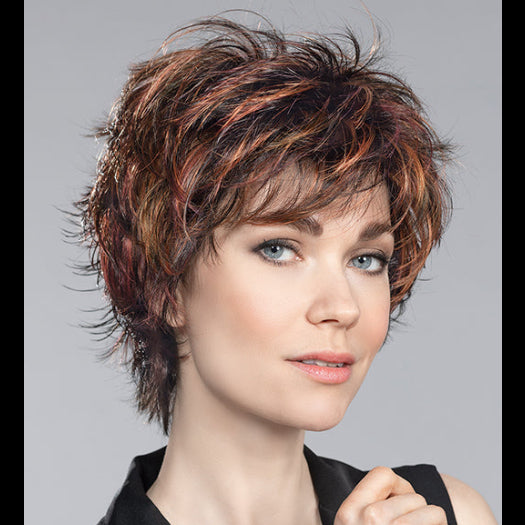 CLICK by ELLEN WILLE in FIRE MIX 131.28.133.2 | Deep Wine Red and Red Violet blend with Light Copper highlights and a Dark Brown base