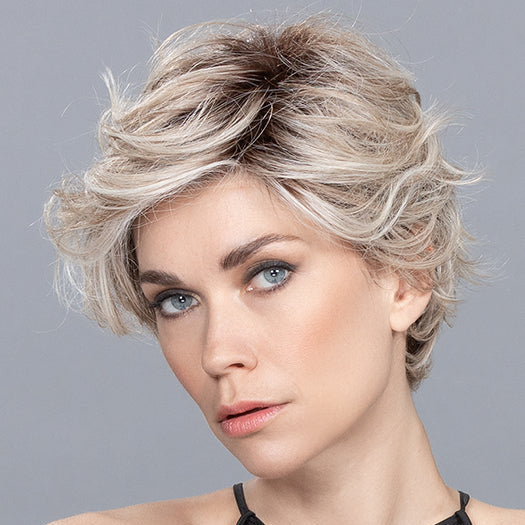 COVER by ELLEN WILLE in PEARL BLONDE ROOTED 101.20.24 | Pearl Platinum and Light Strawberry Blonde with Lightest Ash Blonde Blend and Shaded Roots