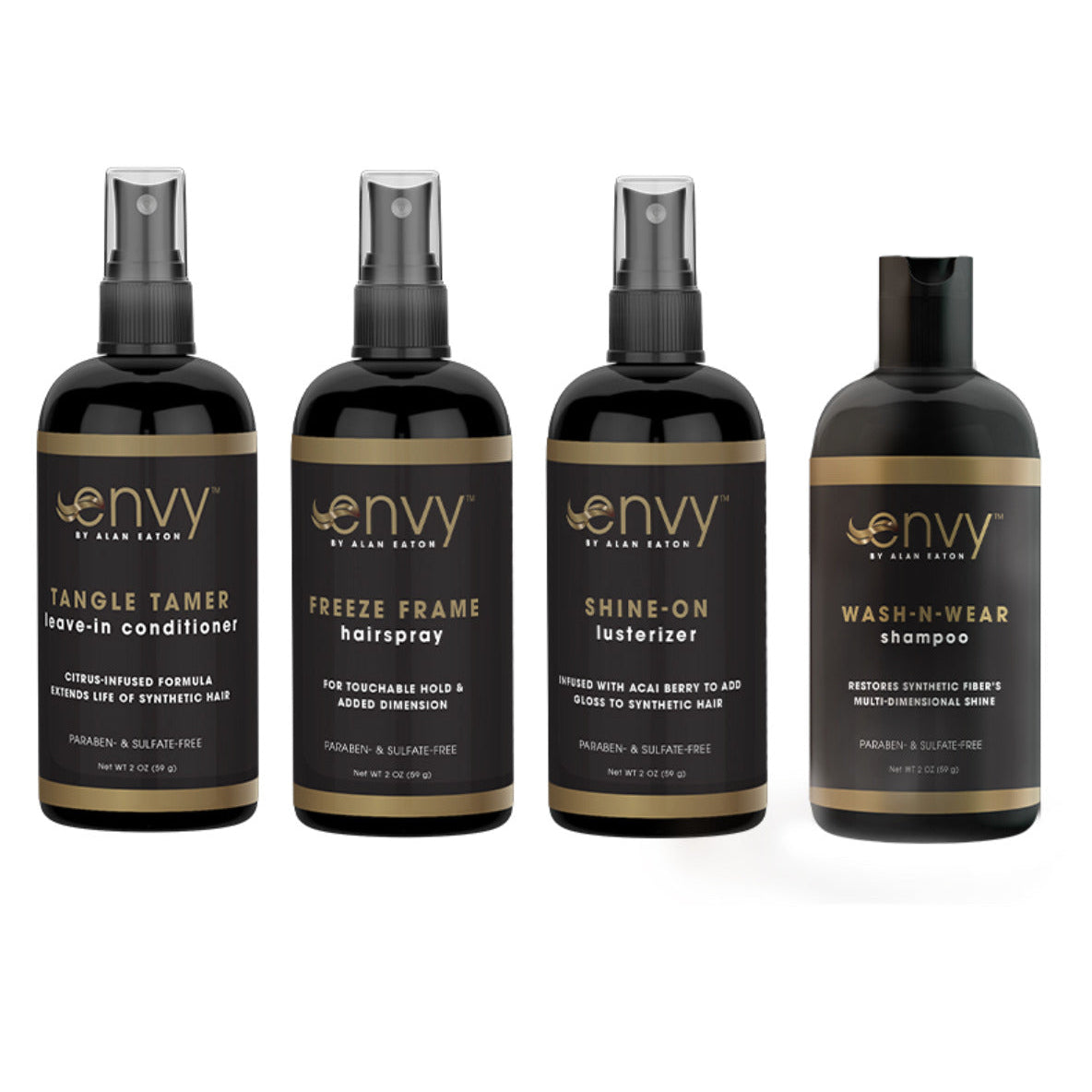 Envy Wig Travel Kit Spray bottles