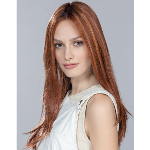FINESSE by ELLEN WILLE in SAFRAN RED ROOTED 29.28.33 | Copper Red and Light Copper Red with Dark Auburn Blend and Shaded Roots
