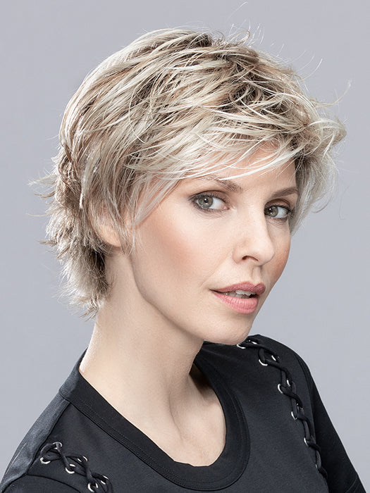 FLIP MONO by ELLEN WILLE in PEARL BLONDE ROOTED 101.14.16 | Pearl Platinum, Medium Ash Blonde and Medium Blonde Blend with Shaded Roots 