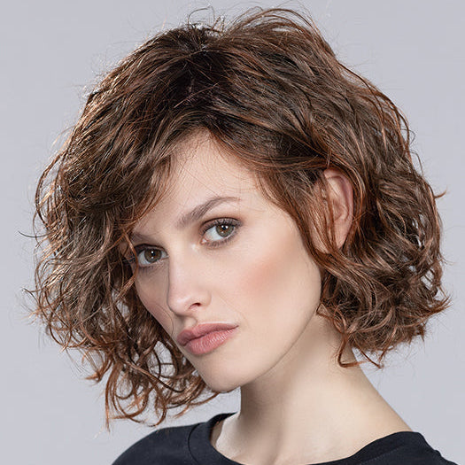 GIRL MONO LARGE by ELLEN WILLE in CHOCOLATE ROOTED 6.30.4 | Dark Brown, Light Auburn, Darkest Brown Blend with Shaded Roots