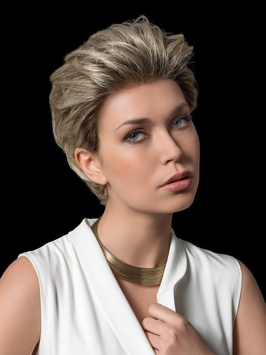 CHARME SOFT  by ELLEN WILLE in CHAMPAGNE ROOTED 24.22.14 | Lightest Ash Blonde and Light Neutral Blonde with Medium Ash Blonde Blend and Shaded Roots