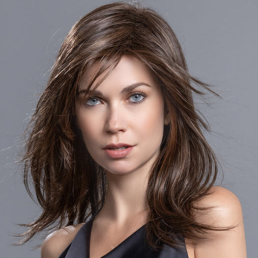 IMPRESS by ELLEN WILLE in CHOCOLATE MIX 830.6 | Medium Brown blended with Light Auburn, and Dark Brown Blend 