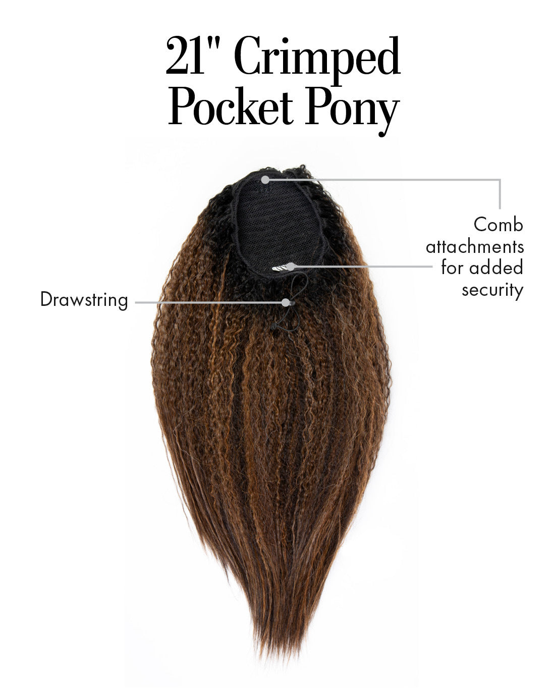 Kim Kimble 21" Crimped Pocket Pony