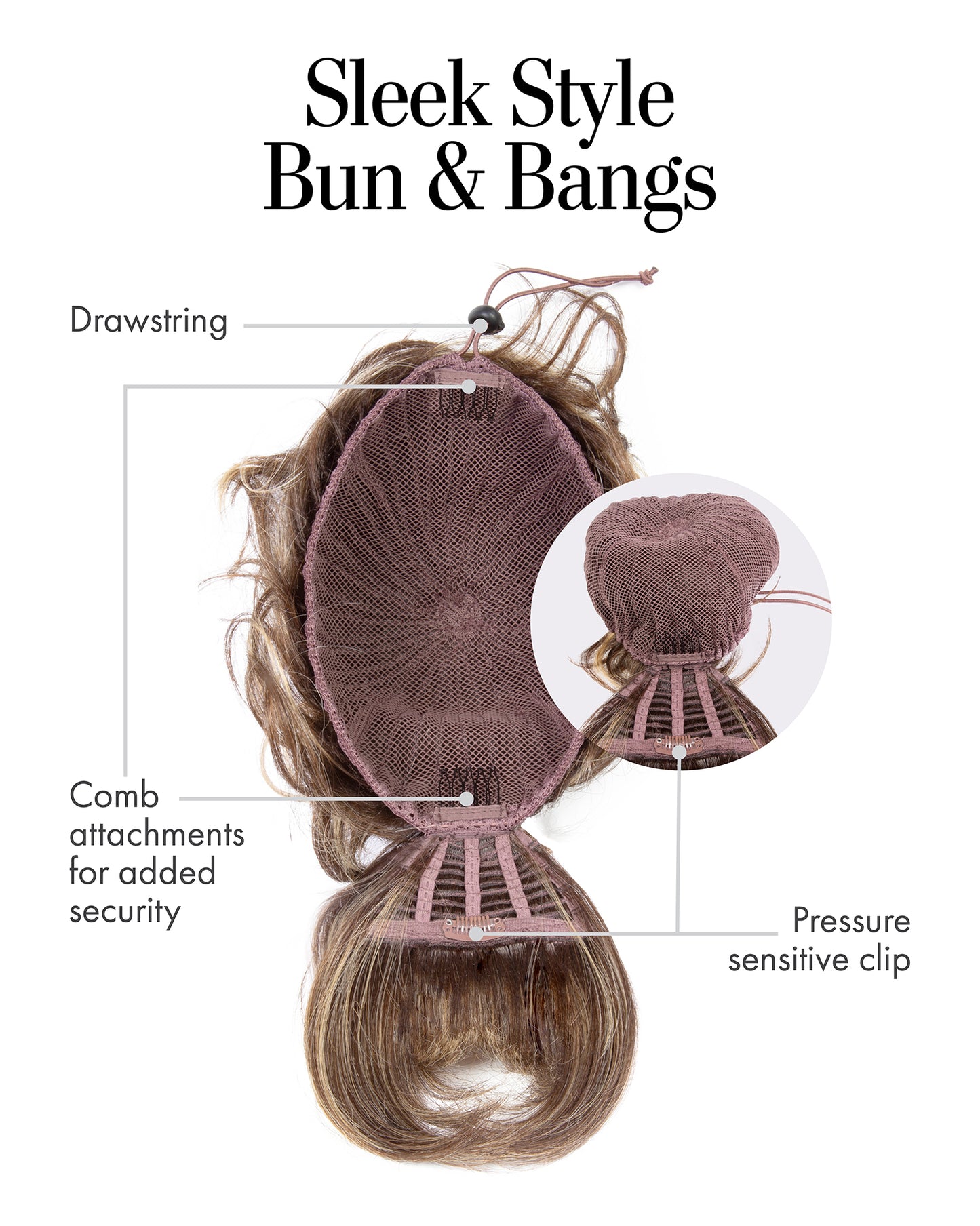 Kim Kimble Sleek Style Bun & Bangs