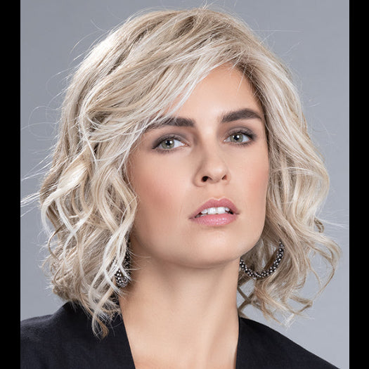 LOVELY by ELLEN WILLE in CHAMPAGNE ROOTED 16.25.24 |  Medium Blonde and Lightest Ash Blonde blend with Lightest Golden Blonde and Shaded Roots