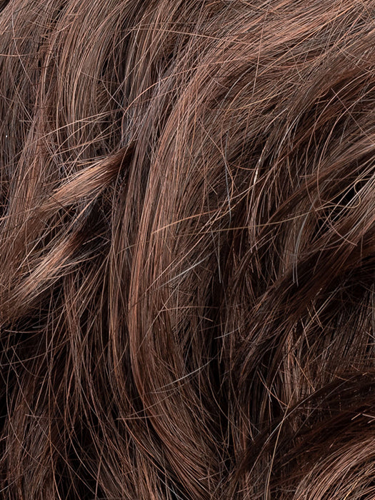 DARK CHOCOLATE ROOTED 4.33 | Darkest Brown Blended with Dark Auburn and Shaded Roots