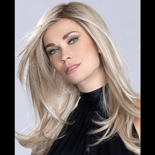 MUSIC by ELLEN WILLE in CHAMPAGNE ROOTED 24.25.20 | Lightest Ash Blonde and Lightest Golden Blonde with Light Strawberry Blonde Blend and Shaded Roots