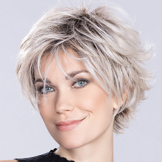 RELAX by ELLEN WILLE in METALLIC BLONDE ROOTED 60.101.51 | Pearl White, Pearl Platinum with Dark and Lightest Brown and Grey Blend with Shaded Roots