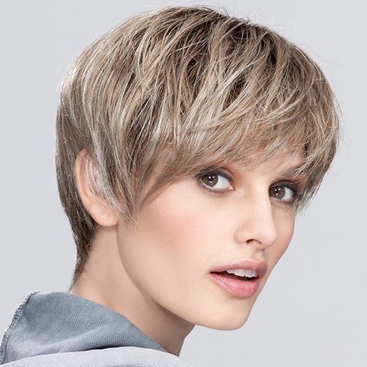 SEVEN MONO PART by ELLEN WILLE in PEARL BLONDE ROOTED 101.14.16 | Pearl Platinum, Medium Ash Blonde and Medium Blonde Blend with Shaded Roots