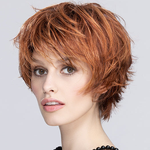 SKY by ELLEN WILLE in SAFRAN RED ROOTED 29.28.33 | Copper Red and Light Copper Red with Dark Auburn Blend and Shaded Roots
