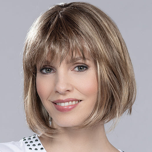 SUE MONO by ELLEN WILLE in DARK SAND ROOTED 14.20.12 | Medium Ash Blonde and Light Strawberry Blonde with Lightest Brown Blend and Shaded Roots