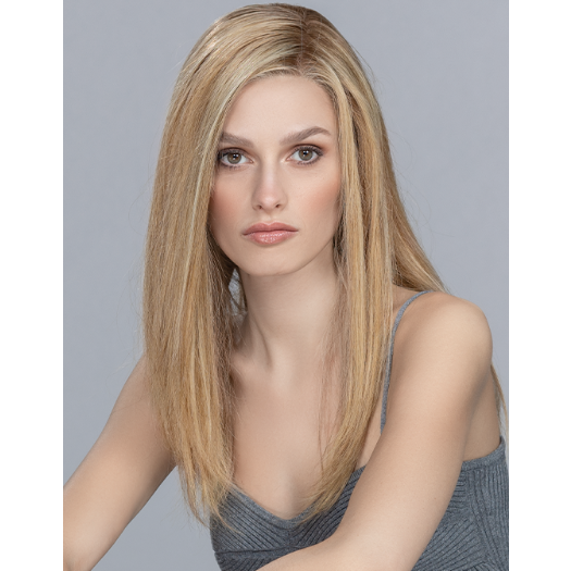 SUPERB by ELLEN WILLE in LIGHT BERNSTEIN ROOTED 14.26.27 | Medium Ash Blonde, Light Golden Blonde, and Dark Strawberry Blonde with Shaded Roots