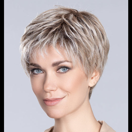 TIME COMFORT by ELLEN WILLE in PEARL BLONDE ROOTED 101.20.25 | Pearl Platinum Blended with Light Strawberry Blonde and Lightest Golden Blonde with Shaded Roots