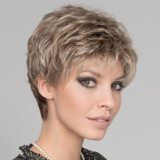 FOXY by ELLEN WILLE in SAND MULTI ROOTED 14.24.12 | Medium Ash Blonde, Lightest Ash Blonde and Lightest Brown Blend with Shaded Roots