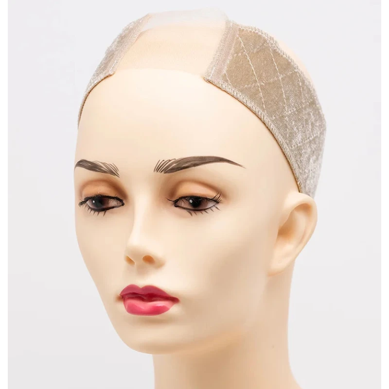 Velvet Grip with Lace Insert, Beige