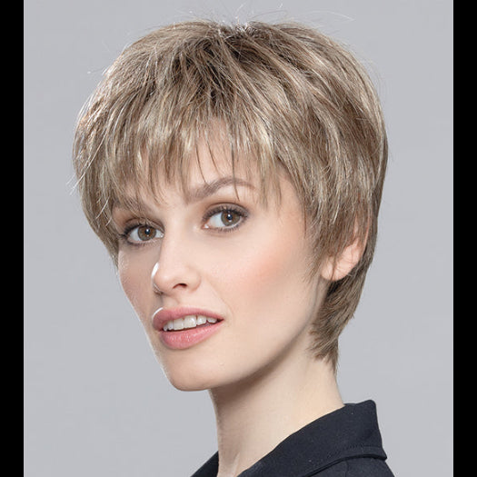 VISION MONO by ELLEN WILLE in DARK SAND ROOTED 12.14.20 | Lightest Brown and Medium Ash Blonde with Light Strawberry Blonde Blend with Shaded Roots
