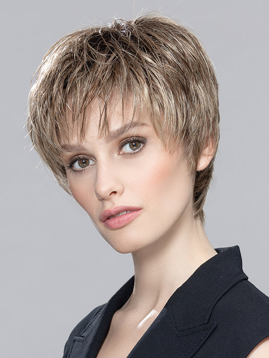 VISION MONO by ELLEN WILLE in DARK SAND ROOTED 12.14.20 | Lightest Brown and Medium Ash Blonde with Light Strawberry Blonde Blend with Shaded Roots