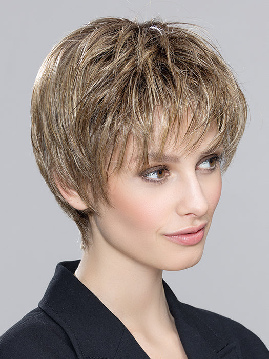VISION MONO by ELLEN WILLE in DARK SAND ROOTED 12.14.20 | Lightest Brown and Medium Ash Blonde with Light Strawberry Blonde Blend with Shaded Roots