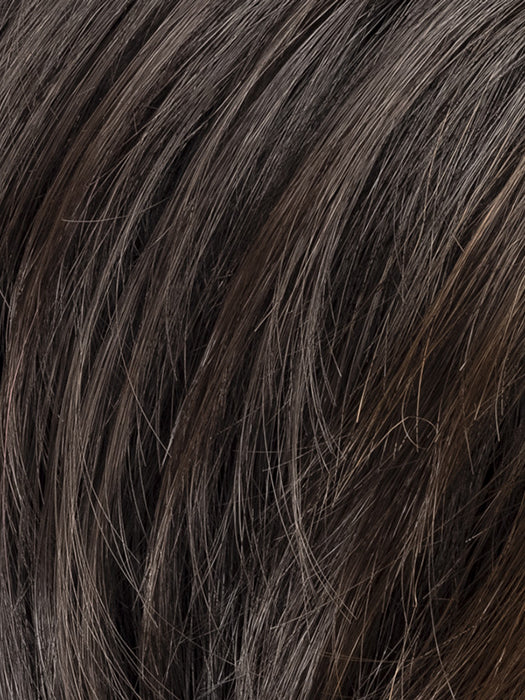 DARK BROWN LIGHTED 2.4.8 | Black/Dark Brown with Darkest Brown Blend and Medium Brown Highlights Throughout and Concentrated in the Front with Shaded Roots