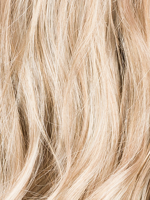CARAMEL LIGHTED 20.26.19 | Light Strawberry Blonde and Light Golden Blonde with Light Honey Blonde Blend with Highlights Throughout and Concentrated in the Front with Shaded Roots