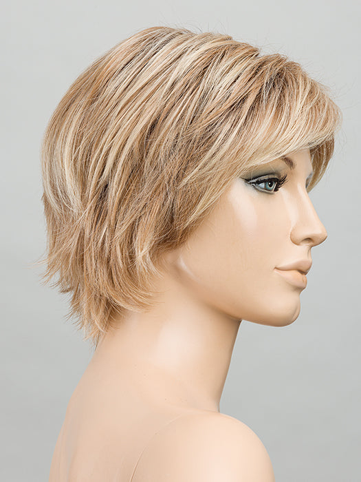 SAHARA BEIGE ROOTED 26.25.20 | Light and Lightest Golden Blonde with Light Strawberry Blonde Blend and Shaded Roots
