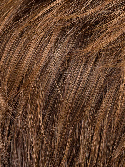 CINNAMON BROWN LIGHTED 6.30.33 | Dark Brown and Light Auburn with Dark Auburn Blend with Highlights Throughout and Concentrated in the Front