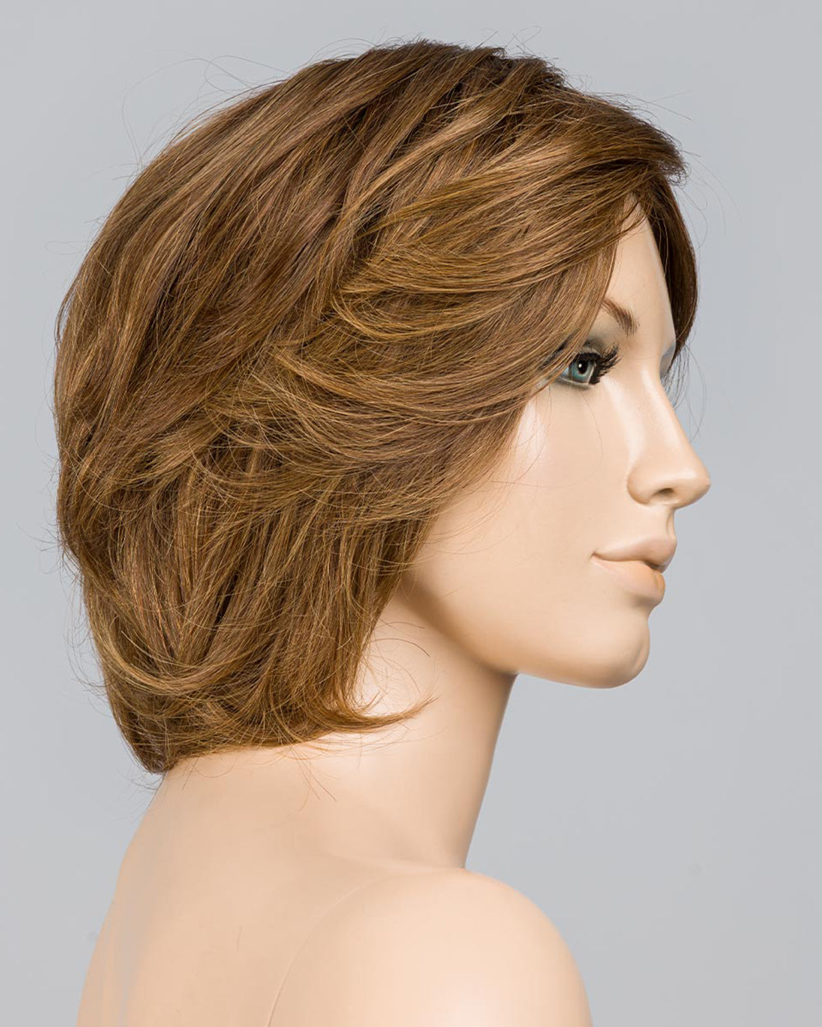 MOCCA ROOTED 830.12.27 | Medium Brown Blended with Light Auburn, Lightest Brown, and Dark Strawberry Blonde Blend with Shaded Roots