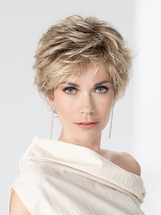 CHAMPAGNE ROOTED 24.22.14 | Lightest Ash Blonde and Light Neutral Blonde with Medium Ash Blonde Blend and Shaded Roots