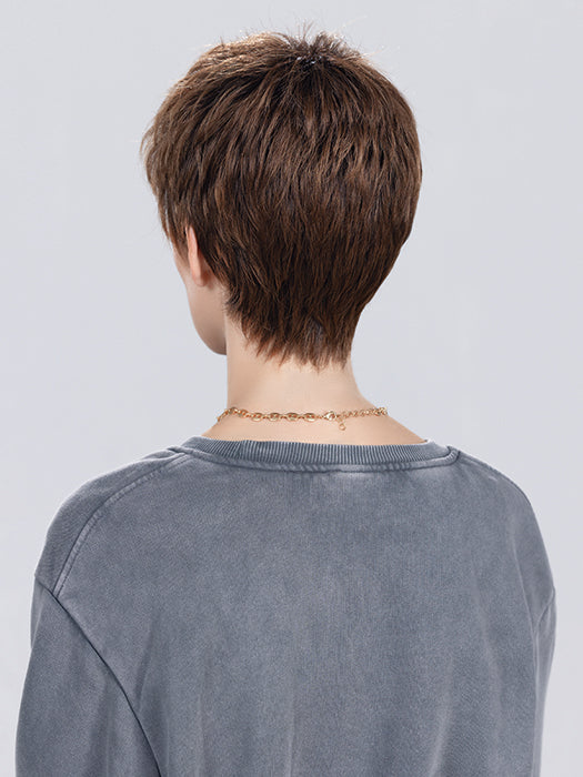 CHAT by Ellen Wille in CHOCOLATE ROOTED 830.27.33 | Medium Brown, Light Auburn, Dark Strawberry Blonde, and Dark Auburn Blend with Shaded Roots