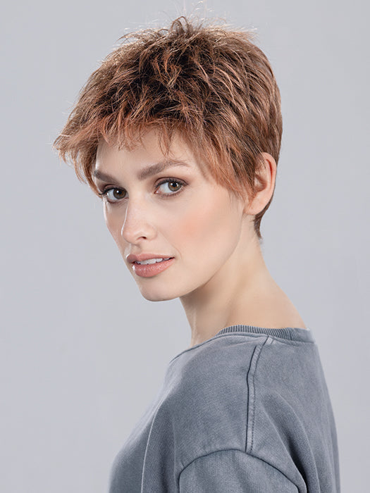 CHAT by Ellen Wille in ROSEWOOD ROOTED | Medium Brown, Caramel, and Rose Gold blend with Shaded Roots