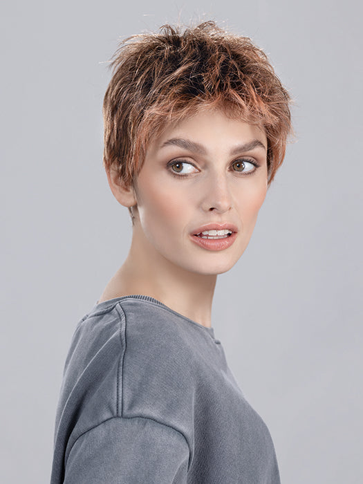 CHAT by Ellen Wille in ROSEWOOD ROOTED | Medium Brown, Caramel, and Rose Gold blend with Shaded Roots