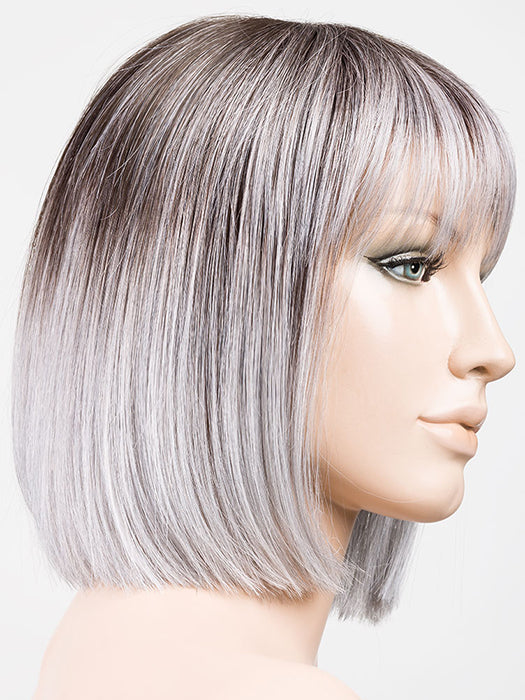 ICE BLUE TIPPED | Darkest Brown and Blue with Pearl Platinum and Pure White Blend with Lighter Tipped Ends and Shaded Roots
