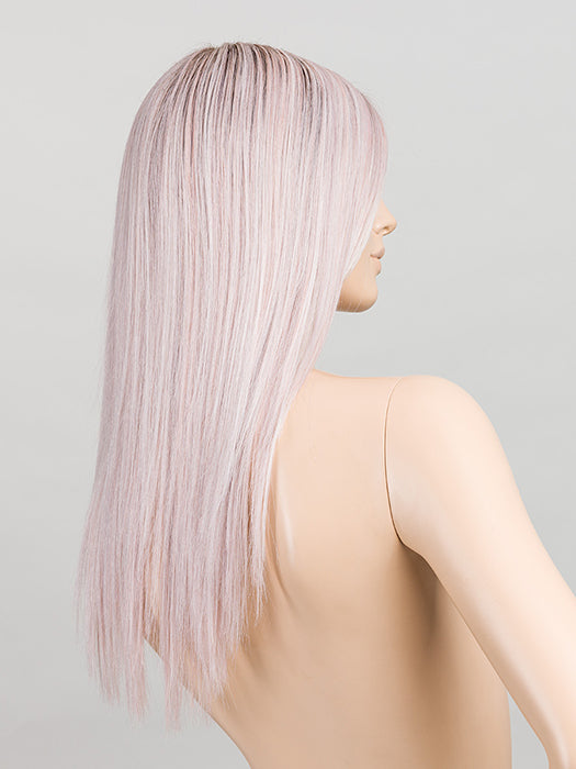 PASTEL ROSE ROOTED | Pearl Platinum and Lightest Ash Blonde with Rose Pink Blend and Shaded Roots