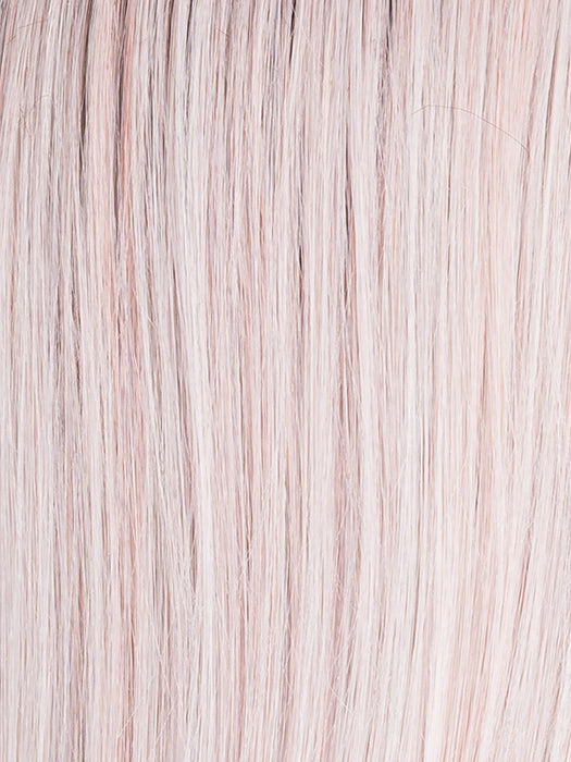 PASTEL ROSE ROOTED | Pearl Platinum and Lightest Ash Blonde with Rose Pink Blend and Shaded Roots