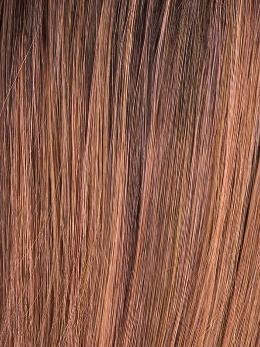 ROSEWOOD TIPPED | Medium Brown, Caramel, and Rose Gold blend with Lighter Tipped Ends and Shaded Roots