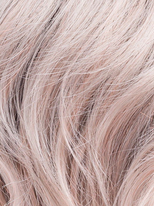 PASTEL ROSE ROOTED | Pearl Platinum and Lightest Ash Blonde with Rose Pink Blend and Shaded Roots