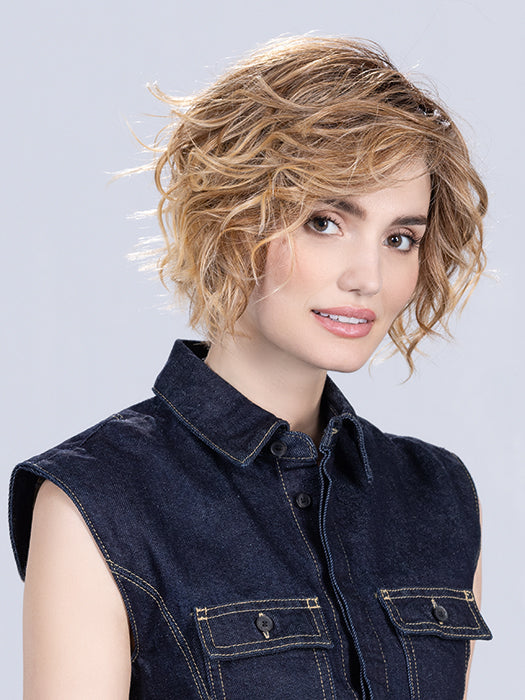 COOKIE by Ellen Wille In TOFFEE BLONDE ROOTED 27.31.20 | Dark Strawberry Blonde with Light Reddish Auburn and Light Strawberry Blonde Blend with Shaded Roots