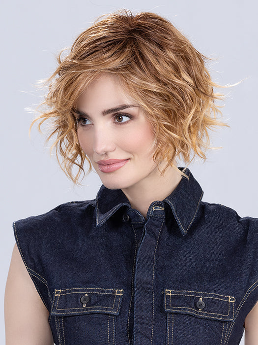 COOKIE by Ellen Wille In TOFFEE BLONDE ROOTED 27.31.20 | Dark Strawberry Blonde with Light Reddish Auburn and Light Strawberry Blonde Blend with Shaded Roots