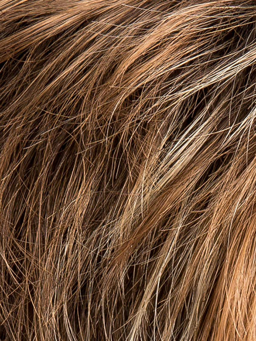 MOCCA LIGHTED 830.27.20 | Medium Brown Blended with Light Auburn and Dark/Light Strawberry Blonde Blend with Highlights Throughout and Concentrated in the Front