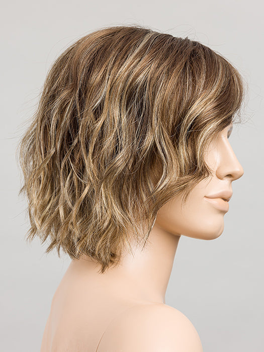 DARK SAND TIPPED 12.20.22 | Lightest Brown and Light Strawberry Blonde and Light Neutral Blonde Blend with Lighter Tipped Ends and Shaded Roots