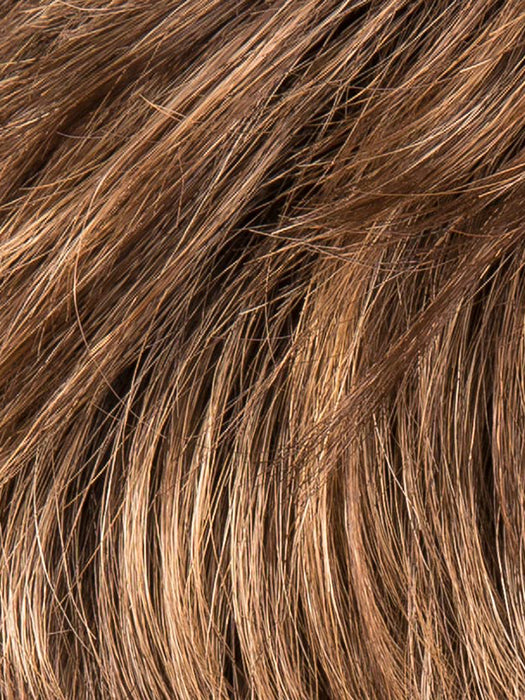 MOCCA ROOTED 830.27.6 | Medium and Dark Brown with Light Auburn and Dark Strawberry Blonde Blend with Shaded Roots