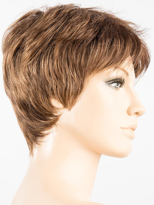MOCCA ROOTED 830.27.6 | Medium and Dark Brown with Light Auburn and Dark Strawberry Blonde Blend with Shaded Roots