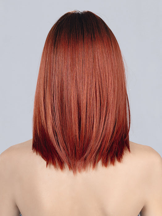 DRIVE by Ellen Wille in FIRESTORM ROOTED | Granat Red and Darkest Brown Blend with Shaded Roots